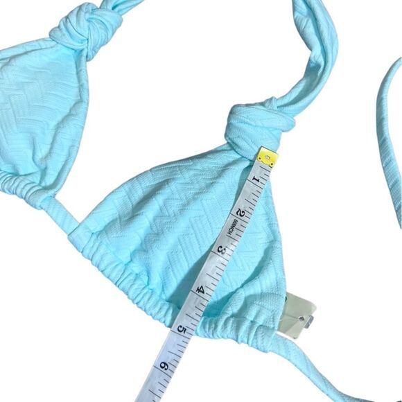 Aerie halter bikini top Light Blue tie knot size Small - Picture 9 of 9